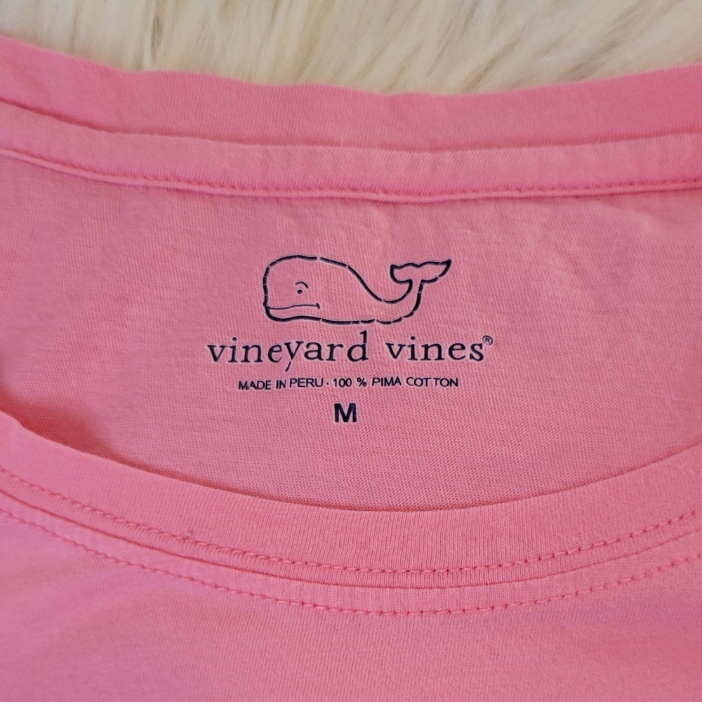 Vineyard Vines Pink Burgee Whale Short Sleeve Graphic T-Shirt medium - Picture 4 of 5